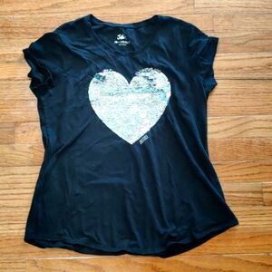 Girls Justice Flip Sequins Short Sleeve Shirt Size 20